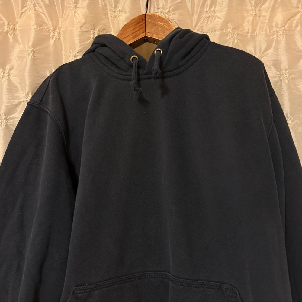 Carhartt Men's Blue Fleece Original Fit Hoodie Sweatshirt - Picture 3 of 11
